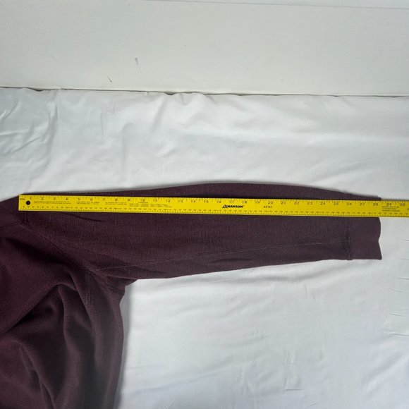 Eddie Bauer Shirt Mens TXL Burgundy Henley Tall Long Sleeve Thermal Waffle Knit - Picture 6 of 14